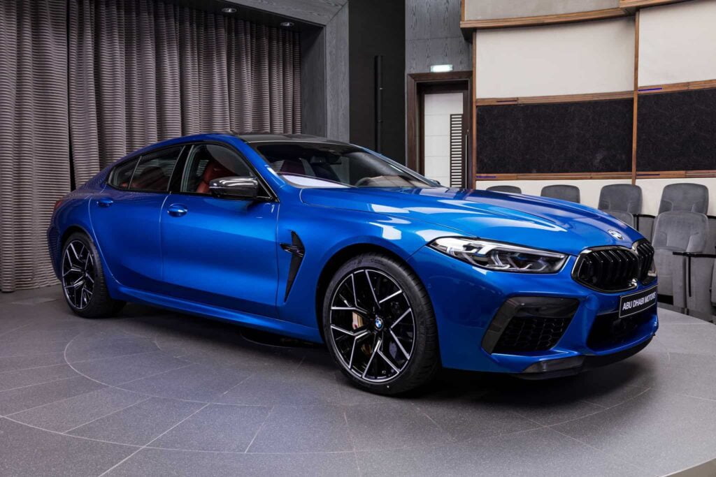 2020 BMW M8 Competition Gran Coupé in Sonic Speed Blue