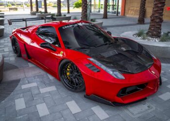 Ferrari 458 Spyder With Liberty Walk Wide Body Kit And ANRKY Wheels