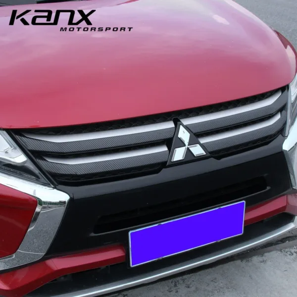 Front Grill Carbon 5D Cover with Sticker for Mitsubishi Eclipse Cross