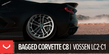 Bagged Corvette C8 Rips Up Desert