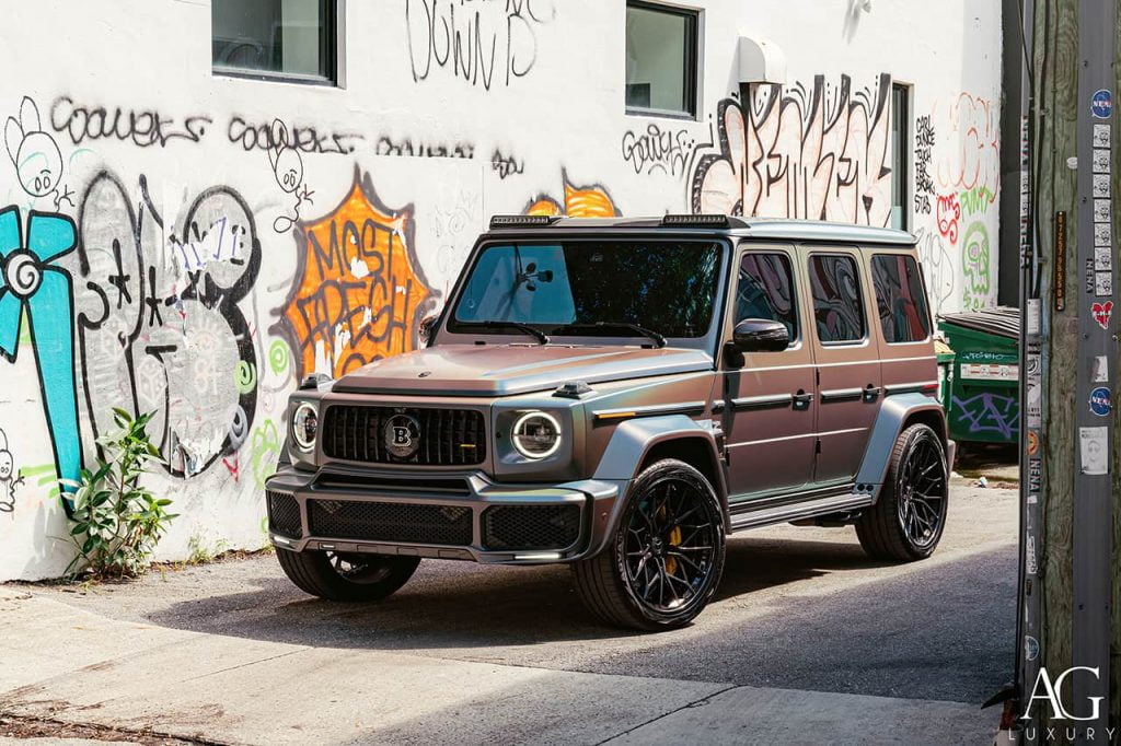 Brabus Mercedes G63 Crazy Psychedelic Chameleon Wrap & AG Luxury forged wheels