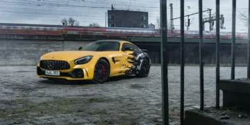 Mercedes-AMG GT R Urban Camo and Yellow Wrap - Fostla.de