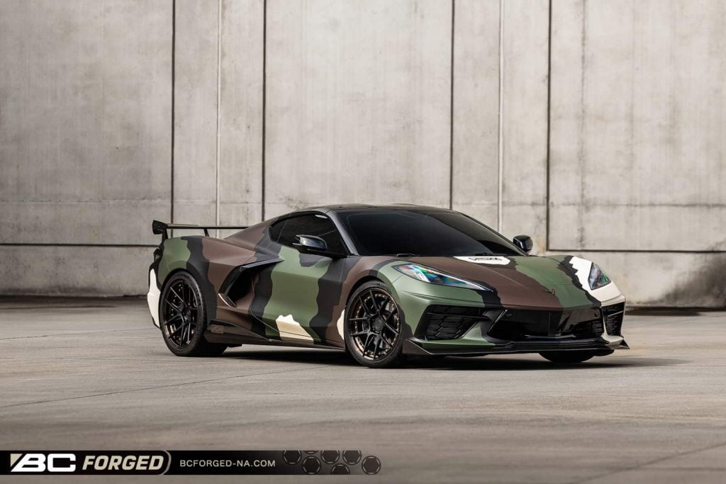 Military Chevrolet Corvette C8 on BC Forged Wheels